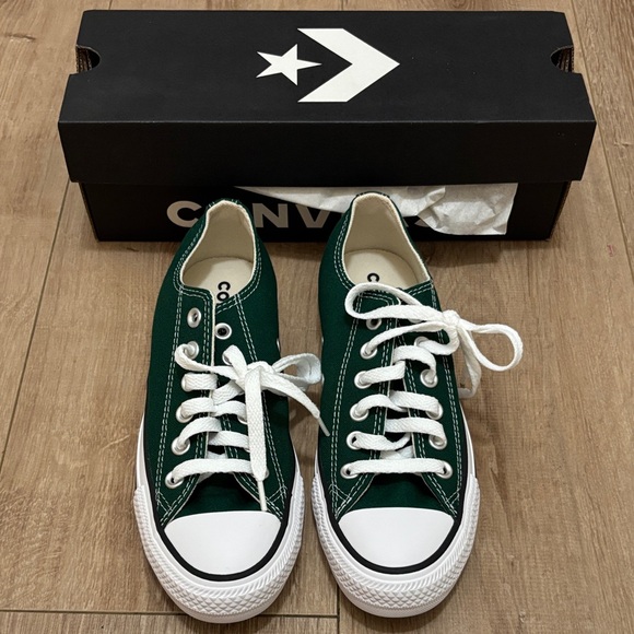 Converse Shoes - Converse Classic Green Sneakers with White Accents
